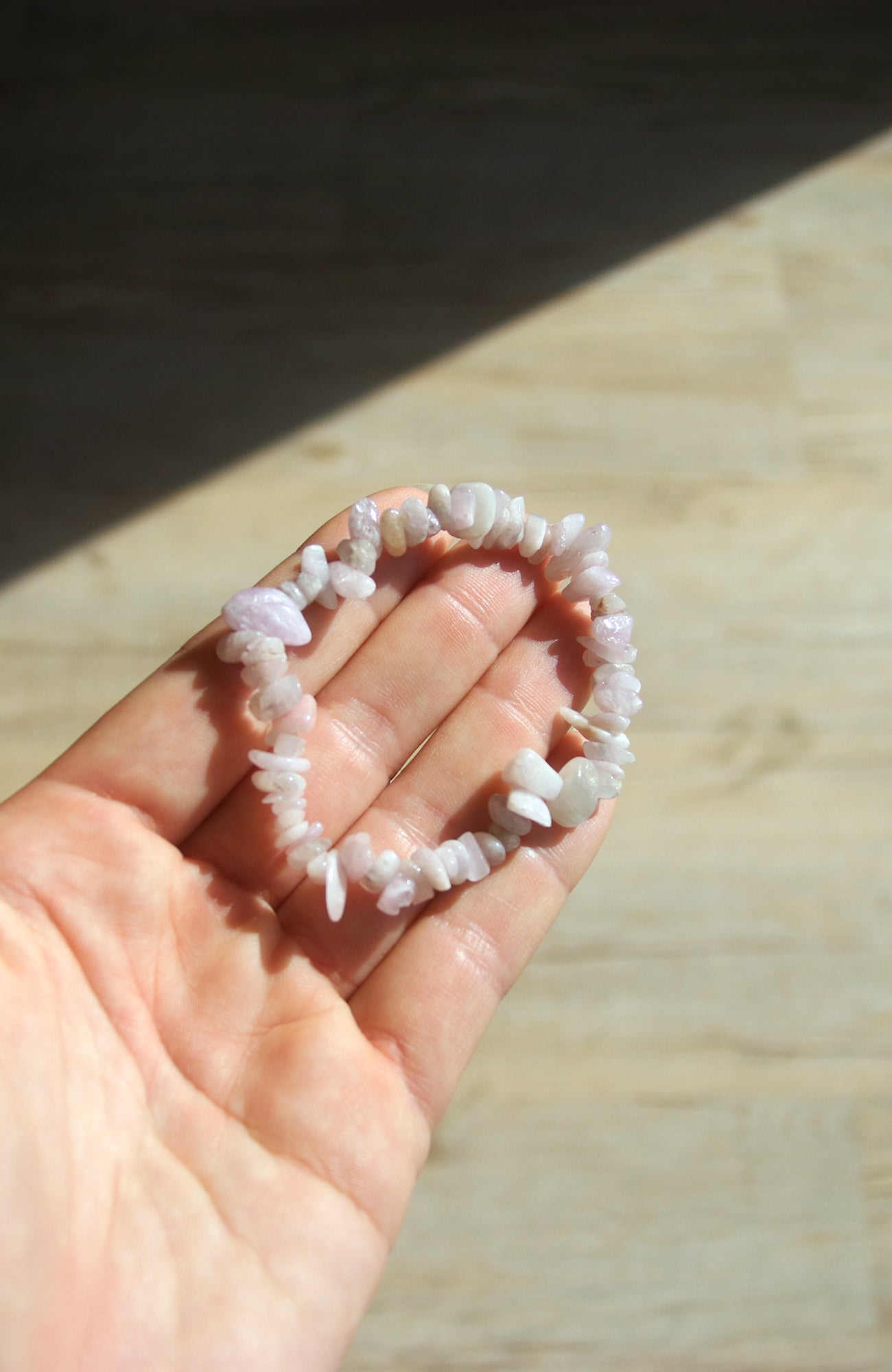 Kunzite Chip Bracelet